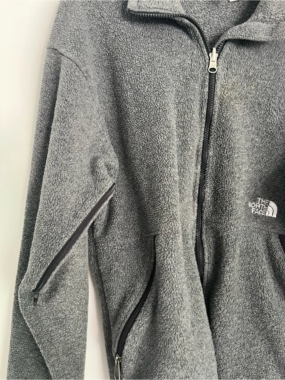 The North Face Men's Gray Zip-Up Fleece Jacket